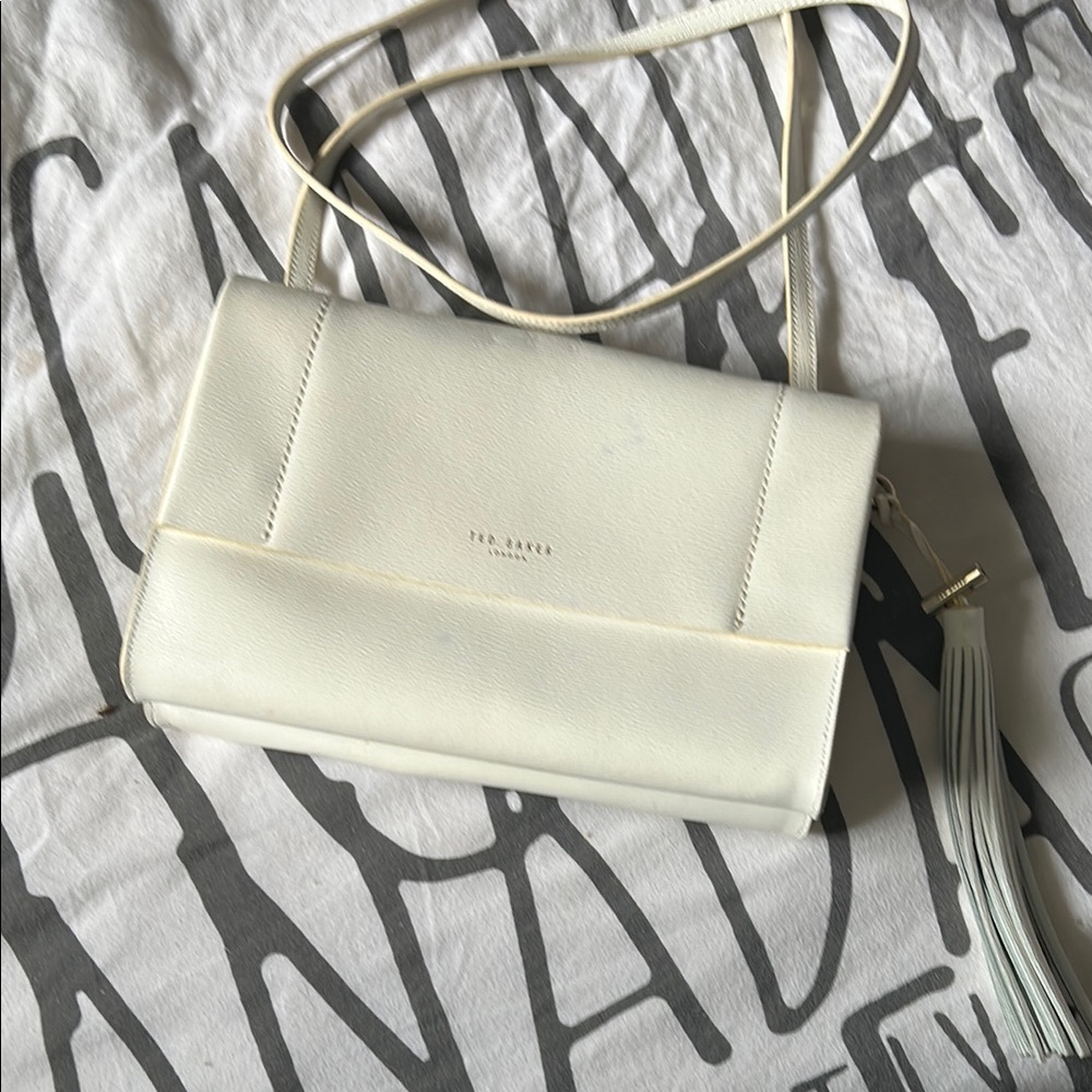 Ted Baker Ivory Crossbody Bag with Tassel
